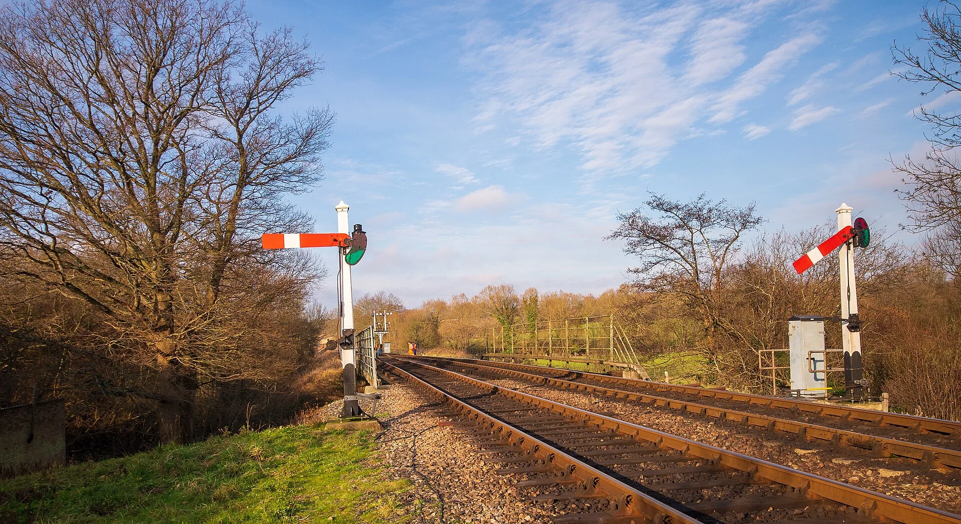 Heritage semaphore signals at Sheffield Park